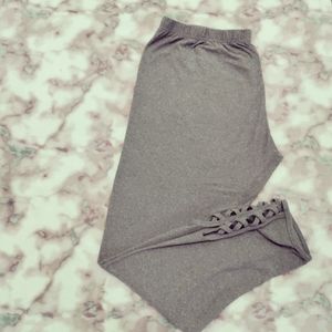 Gray Ankle Length Leggings Size XXL(19) Jr's